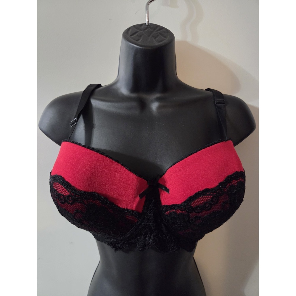 Womans Love Affair Black And  Red Bra Size 40D